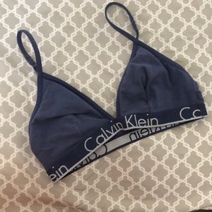 Casual and comfy Blue Calvin Klein Bralette